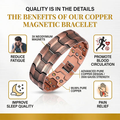 Copper magnetic bracelet——Relieve fatigue and promote blood circulation