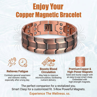 Copper magnetic bracelet——Relieve fatigue and promote blood circulation