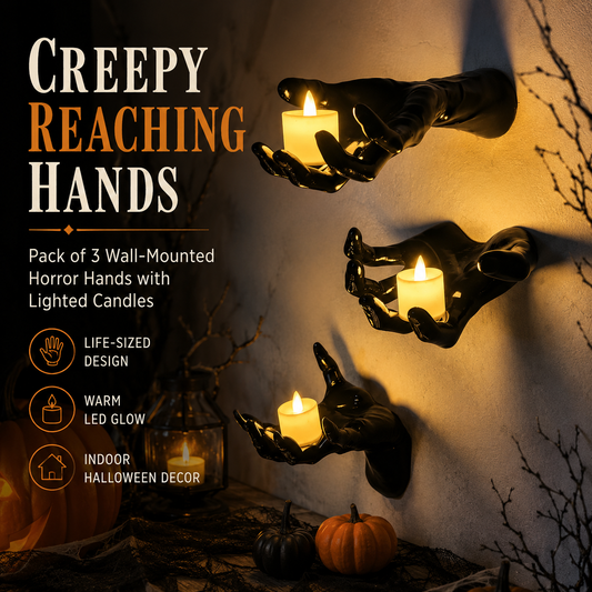 👻Gothic Hand Wall Candle Holders – 🎃Halloween Decor