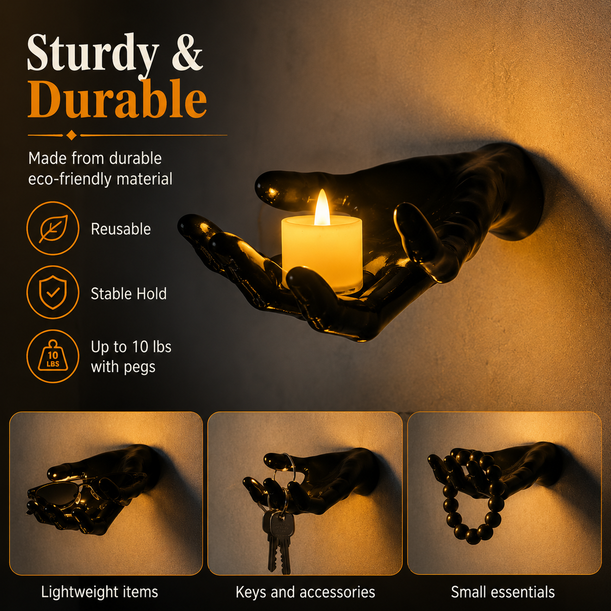 👻Gothic Hand Wall Candle Holders – 🎃Halloween Decor