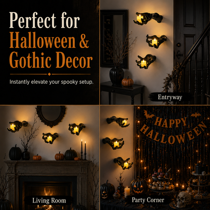 👻Gothic Hand Wall Candle Holders – 🎃Halloween Decor
