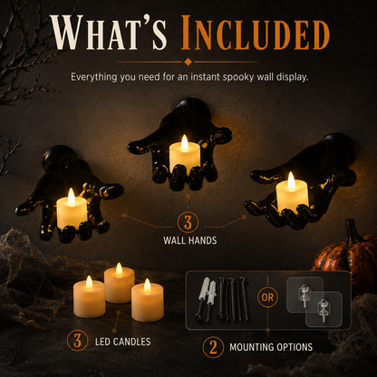 👻Gothic Hand Wall Candle Holders – 🎃Halloween Decor