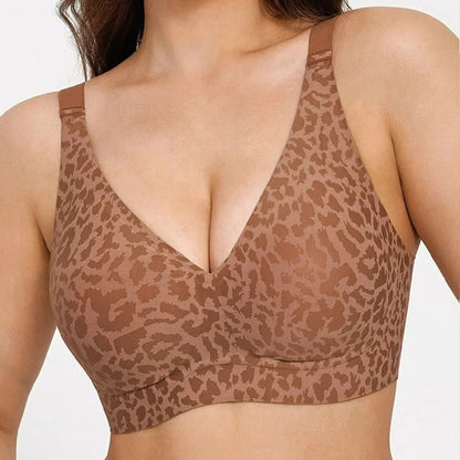 💝LAST DAY SALE 50% OFF💝Super Firming Leopard Print Jelly  Bra | Women Wirefree Bras 👍No More Sagging Breasts