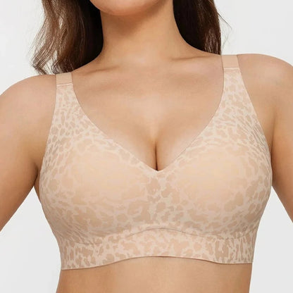 💝LAST DAY SALE 50% OFF💝Super Firming Leopard Print Jelly  Bra | Women Wirefree Bras 👍No More Sagging Breasts