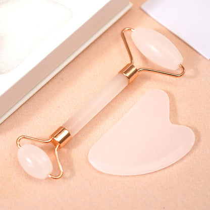 Natural Rose Quartz Revitalizing Facial Massage Set