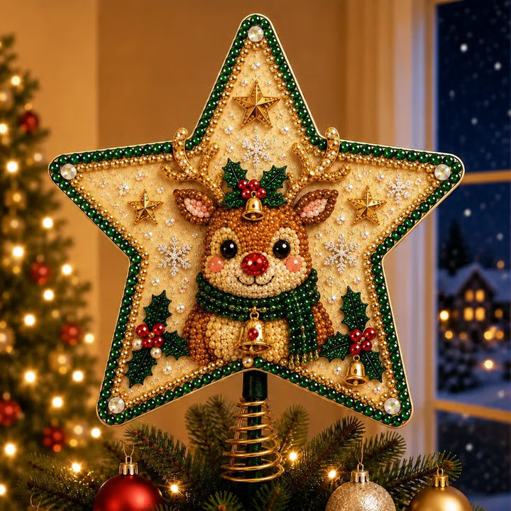 Reindeer tree topper