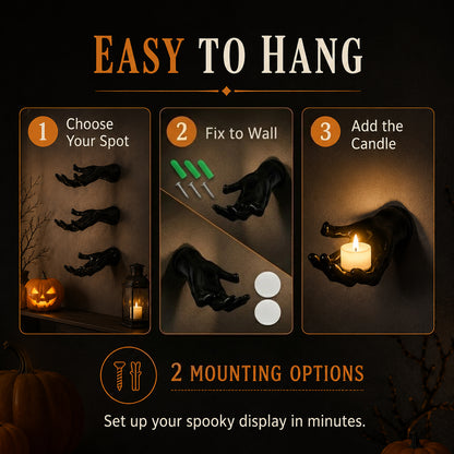 👻Gothic Hand Wall Candle Holders – 🎃Halloween Decor