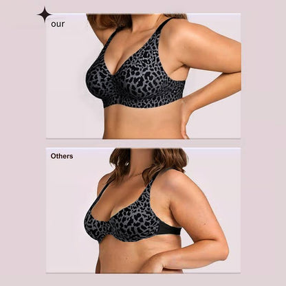 💝LAST DAY SALE 50% OFF💝Super Firming Leopard Print Jelly  Bra | Women Wirefree Bras 👍No More Sagging Breasts