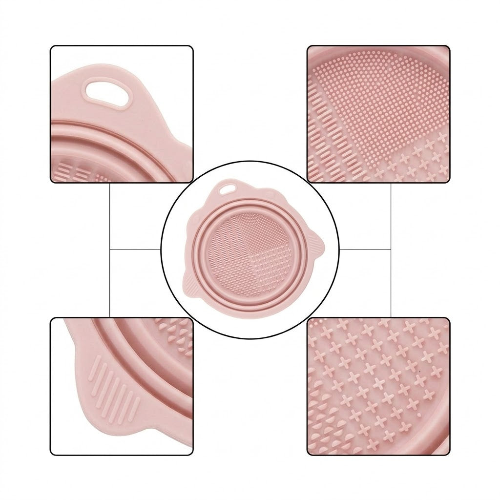 Professional Foldable Silicone Makeup Brush Cleaning Station