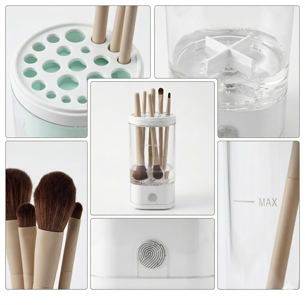 Professional Automatic Electric Makeup Brush Cleaner and Storage Organizer