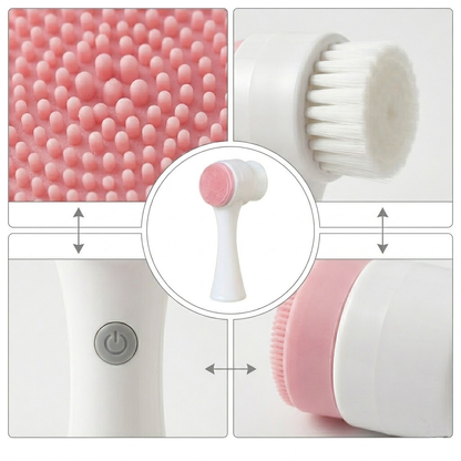 Professional Dual-Sided Manual Facial Cleansing and Massage Brush