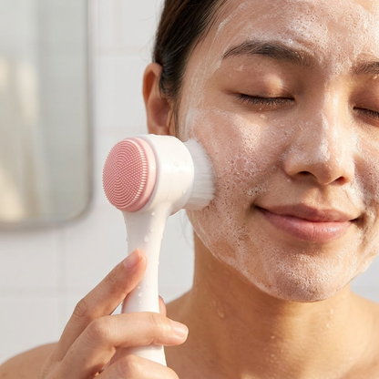 Professional Dual-Sided Manual Facial Cleansing and Massage Brush